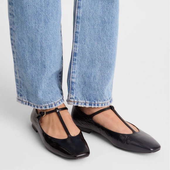 Madewell Mylie T-Strap Flats Black NWT - Picture 3 of 8